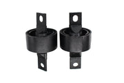 NewYall front view of rear trailing arm bushings showing packaged pair and labeling for correct fit