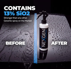 Nexgen being sprayed on car panel for quick protection