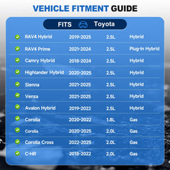 NexKamo engine filter installed in RAV4 engine bay demonstrating correct fit