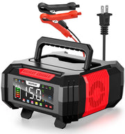 NEXPEAK front panel color screen displaying charge status and benefits