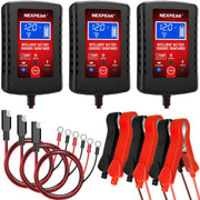 NEXPEAK front view of three chargers showing compact design and easy storage benefit