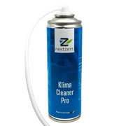 nextzett Klima Cleaner Pro front can showing label and capacity benefits