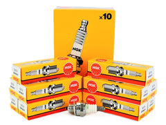 NGK BPM8Y front packaging showing ten plugs and clear branding for easy identification
