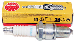 NGK single BPR6ES plug close-up showing clean construction and fit
