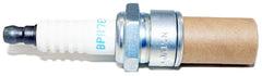 Detail of NGK BPR7ES ceramic insulator ribs, prevents flashover for stable ignition