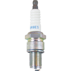 NGK thread and insulator close-up showing corrugated ribs and thread protection benefits