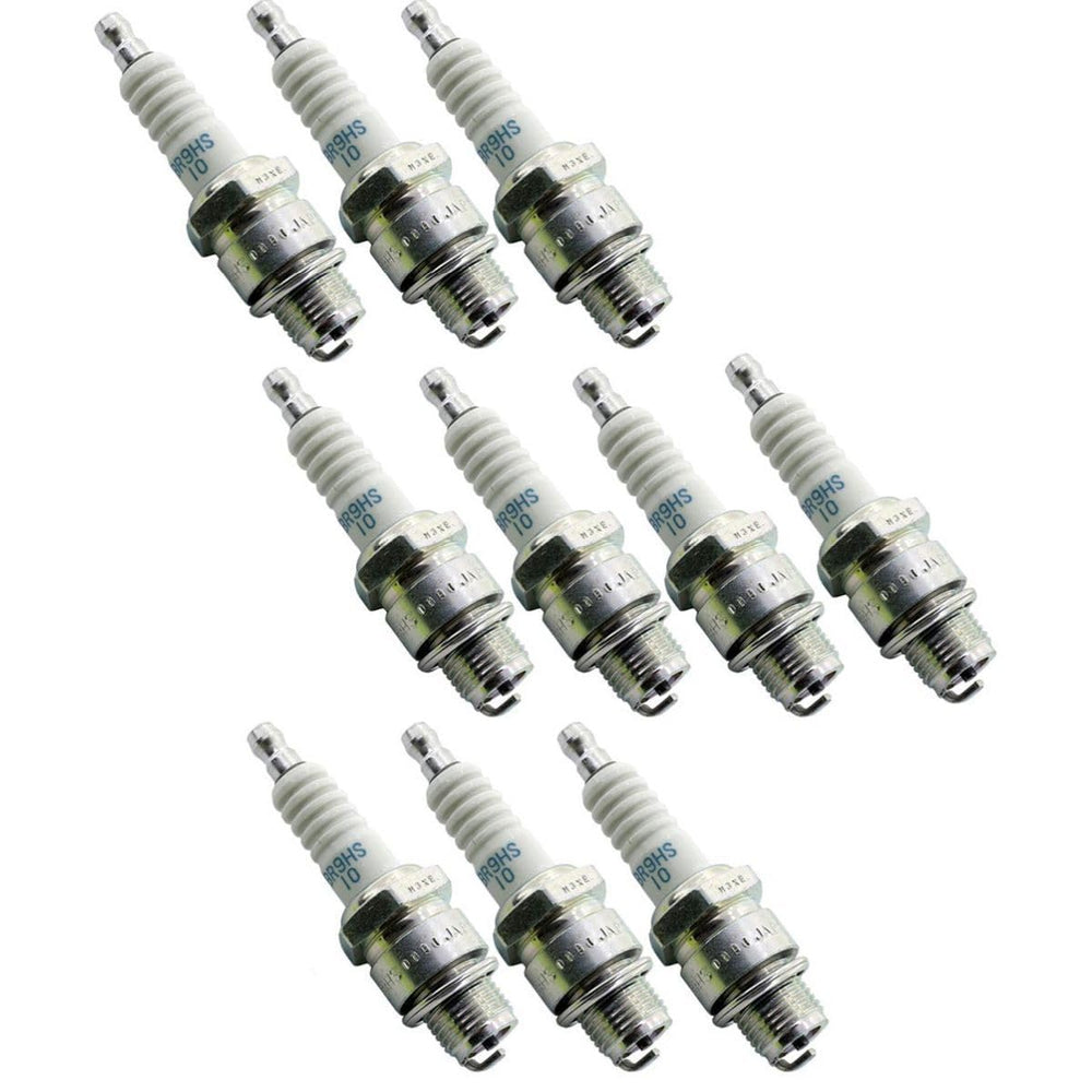NGK front packaging showing BR9HS-10 plugs and easy identification benefit