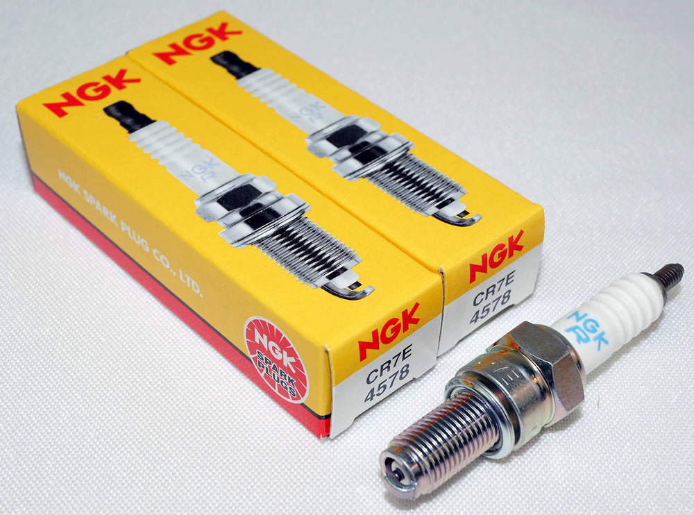 NGK front packaging showing CR7E two-pack and product branding for easy identification