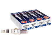 NGK front packaging showing CR9EIX 4-pack and OEM part 3521 benefits