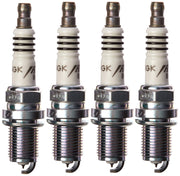NGK Iridium IX front pack showing four spark plugs and packaging, durable performance benefit