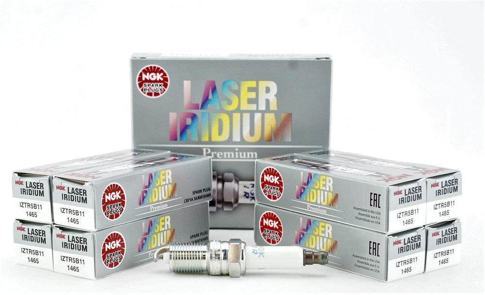NGK IZTR5B11 eight-pack front view showing OEM packaging and easy identification