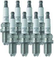 NGK eight-pack front packaging showing genuine parts and easy identification benefit