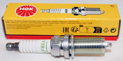 Close-up of one NGK LFR6A spark plug highlighting ceramic insulator benefit