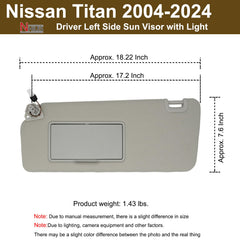 NHILES sun visor installed in vehicle showing correct scale and function