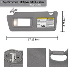 NHILES visor installed in Tacoma interior demonstrating seamless OEM-like fit