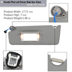 NHILES visor side profile showing mounting bracket for easy direct-fit installation