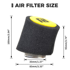 nibbi 35mm double-foam air filter detail trapping dust while allowing airflow