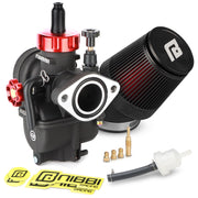 nibbi carburetor front view showing intake and mounting for improved throttle response