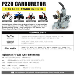nibbi carburetor mounted on ATV manifold illustrating direct replacement fit