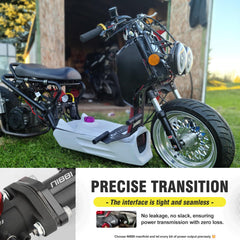 nibbi manifold installed on a mini bike engine demonstrating improved throttle response