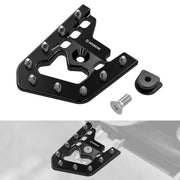 NICECNC front view of brake pedal extender showing fit and improved control