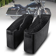 NICECNC front view of saddlebag liners showing fit and structure for tidy storage