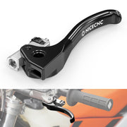 NICECNC front profile of black shorty clutch lever showing ergonomic shape and control