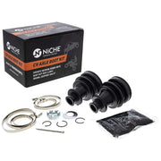 NICHE front CV boot kit packaging showing contents for quick identification and fit