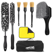 NIKCOSMK front view of full wheel brush kit showing included tools and bag for easy storage