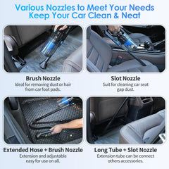 NIKCOSMK windshield cleaner with extension handle reaching corners for streak-free glass