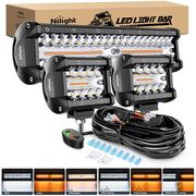 Nilight 12-inch 300W front view showing slim bar and bright output benefit