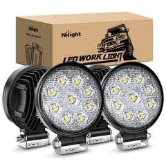 Nilight front view showing four pods and packaging, durable off-road illumination