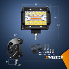 Nilight bracket close-up showing secure mount and stable performance