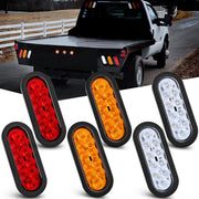 Nilight front view of 6-inch oval light showing LEDs for improved visibility