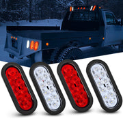 Nilight front view of 6-inch oval LED light shows clear lens and signal clarity