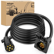 Nilight front view of 7-way extension showing plug and cable, easy hookup benefit