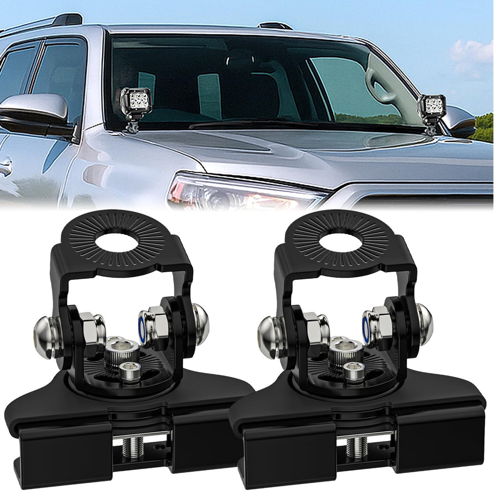 Nilight bracket front view showing durable stainless steel and tidy hardware, ensures reliable mounting