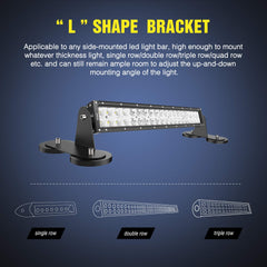 Nilight bracket side profile highlighting stainless-steel strength and angle options