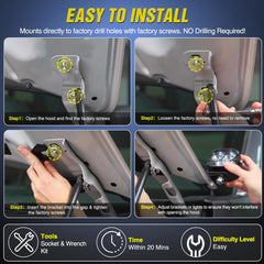 Nilight bracket holding a 7-inch LED pod showing heavy-light compatibility benefit
