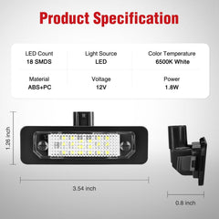 Nilight close-up of 18 SMD LED array and PC lens for bright output