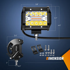 Nilight close-up of amber and white LED array, clear dual-color output advantage