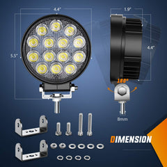 Nilight close-up of LED array revealing high-quality chips and improved brightness benefit