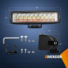 Nilight close-up of 18 LED chips highlighting brightness and clarity