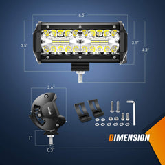 Nilight close-up of triple-row LEDs highlighting concentrated light output benefit