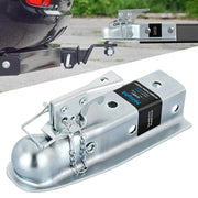 Nilight coupler front view showing secure ball reception and easy hookup benefit