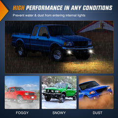Nilight fog light mounted on Ford Ranger demonstrating direct bolt-on fit