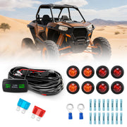 Nilight front view of packaged kit showing complete wiring components and quick install benefit