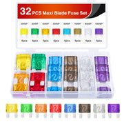 Nilight front packaging of 32pcs fuse kit showing contents for quick replacement