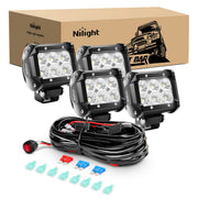 Nilight front view of 4-pack pods showing compact design and durable finish for easy installation