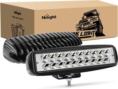 Nilight front view of 6-inch pods showing fit and compact design, enhances night visibility
